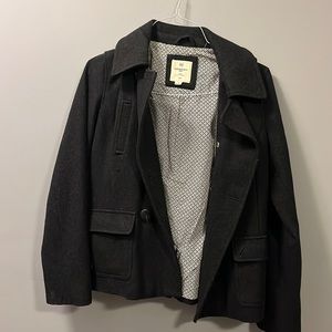 Women’s dark grey pea coat